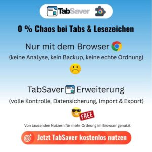 Tabsaver Lesezeichen im Griff